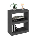 Book Cabinet/Room Divider Grey 60x30x71.5 cm Solid Wood Pine - Top-Down View
