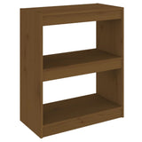 Book Cabinet/Room Divider Honey Brown 60x30x71.5 cm Wood Pine - Front View