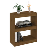 Book Cabinet/Room Divider Honey Brown 60x30x71.5 cm Wood Pine - Top-Down View