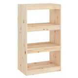 Book Cabinet/Room Divider 60x30x103.5 cm Solid Wood Pine - Front View