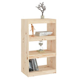 Book Cabinet/Room Divider 60x30x103.5 cm Solid Wood Pine - Top-Down View