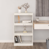 Book Cabinet/Room Divider White 60x30x103.5 cm Solid Wood Pine - Side View