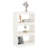 Book Cabinet/Room Divider White 60x30x103.5 cm Solid Wood Pine - Top-Down View