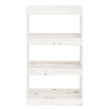 Book Cabinet/Room Divider White 60x30x103.5 cm Solid Wood Pine