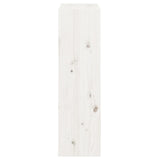 Book Cabinet/Room Divider White 60x30x103.5 cm Solid Wood Pine - Rear View
