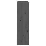 Book Cabinet/Room Divider Grey 60x30x103.5 cm Solid Wood Pine - Rear View