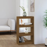 Book Cabinet/Room Divider Honey Brown 60x30x103.5 cm Wood Pine