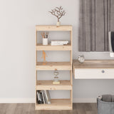 Book Cabinet/Room Divider 60x30x135.5 cm Solid Wood Pine - Side View