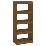 Book Cabinet/Room Divider Honey Brown 60x30x135.5 cm Wood Pine - Front View