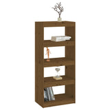 Book Cabinet/Room Divider Honey Brown 60x30x135.5 cm Wood Pine - Top-Down View