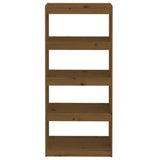 Book Cabinet/Room Divider Honey Brown 60x30x135.5 cm Wood Pine