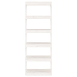 Book Cabinet/Room Divider White 60x30x167.5 cm Solid Wood Pine