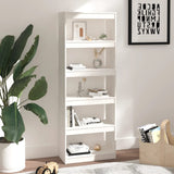Book Cabinet/Room Divider White 60x30x167.5 cm Solid Wood Pine - Rear View