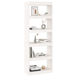 Book Cabinet/Room Divider White 60x30x167.5 cm Solid Wood Pine - Close-Up Angle