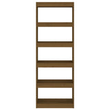 Book Cabinet/Room Divider Honey Brown 60x30x167.5 cm Wood Pine - Side View
