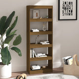 Book Cabinet/Room Divider Honey Brown 60x30x167.5 cm Wood Pine - Rear View
