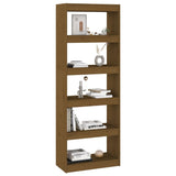 Book Cabinet/Room Divider Honey Brown 60x30x167.5 cm Wood Pine - Close-Up Angle