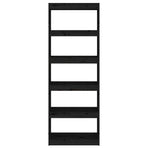 Book Cabinet/Room Divider Black 60x30x167.5 cm Solid Wood Pine