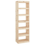 Book Cabinet/Room Divider 60x30x199.5 cm Solid Wood Pine - Front View