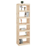 Book Cabinet/Room Divider 60x30x199.5 cm Solid Wood Pine - Side View
