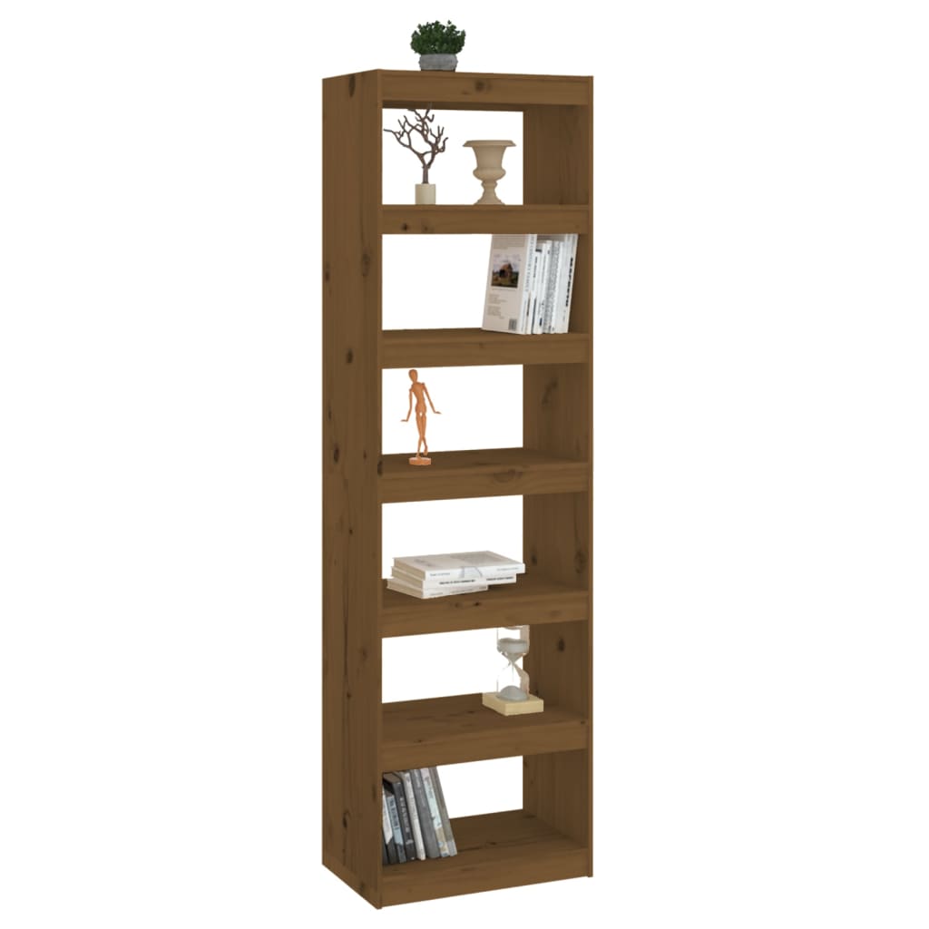 Book Cabinet/Room Divider Honey Brown 60x30x199.5 cm Wood Pine