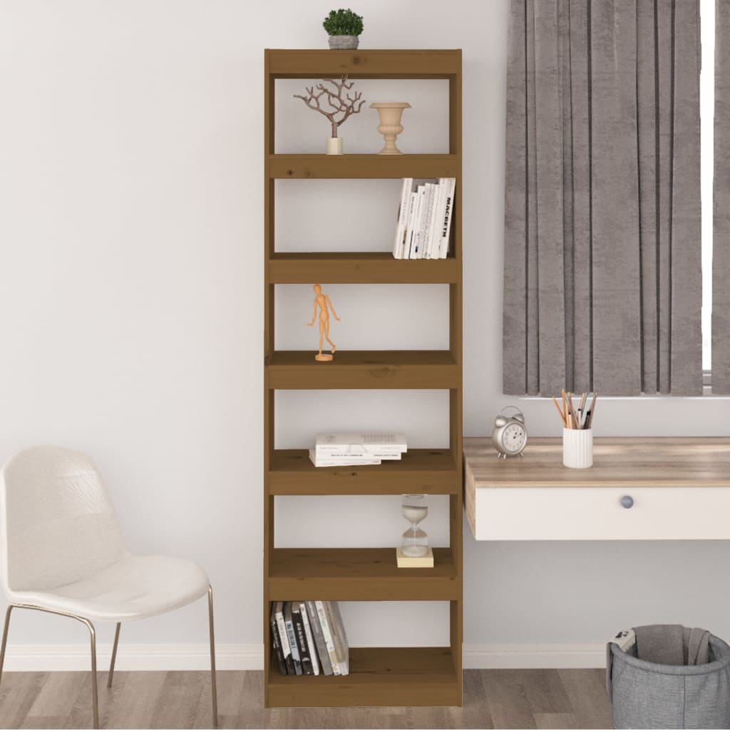 Book Cabinet/Room Divider Honey Brown 60x30x199.5 cm Wood Pine