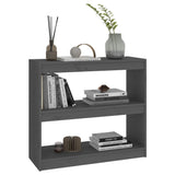 Book Cabinet/Room Divider Grey 80x30x71.5 cm Solid Wood Pine - Top-Down View