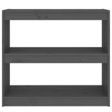 Book Cabinet/Room Divider Grey 80x30x71.5 cm Solid Wood Pine