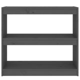 Book Cabinet/Room Divider Grey 80x30x71.5 cm Solid Wood Pine - 45-Degree Angle