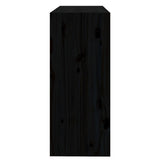 Book Cabinet/Room Divider Black 80x30x71.5 cm Solid Wood Pine