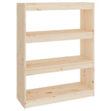 Book Cabinet/Room Divider 80x30x103.5 cm Solid Wood Pine - Front View