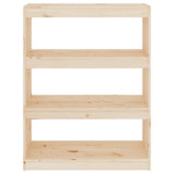 Book Cabinet/Room Divider 80x30x103.5 cm Solid Wood Pine