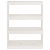 Book Cabinet/Room Divider White 80x30x103.5 cm Solid Wood Pine - 45-Degree Angle