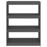 Book Cabinet/Room Divider Grey 80x30x103.5 cm Solid Wood Pine - 45-Degree Angle