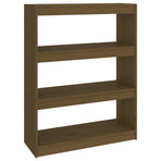Book Cabinet/Room Divider Honey Brown 80x30x103.5 cm Wood Pine