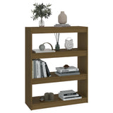 Book Cabinet/Room Divider Honey Brown 80x30x103.5 cm Wood Pine