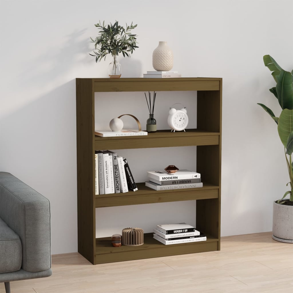 Book Cabinet/Room Divider Honey Brown 80x30x103.5 cm Wood Pine