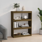 Book Cabinet/Room Divider Honey Brown 80x30x103.5 cm Wood Pine