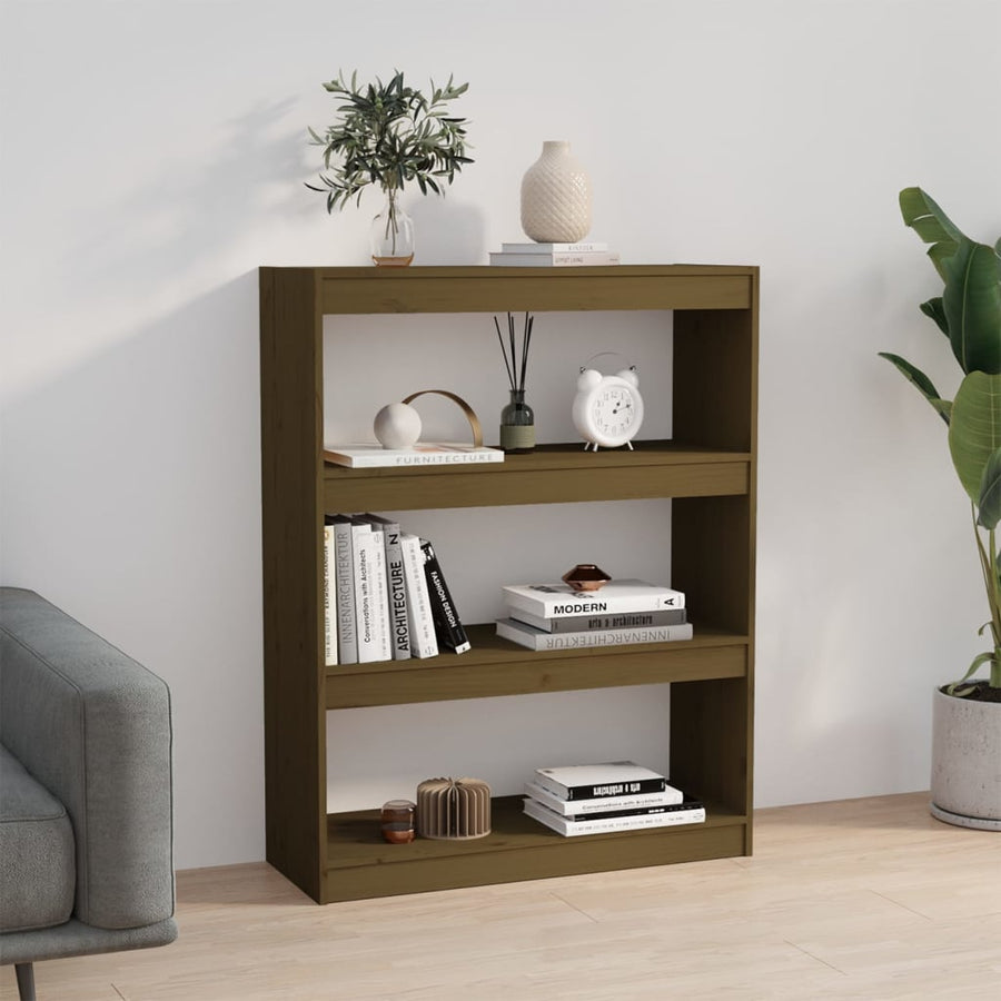 Book Cabinet/Room Divider Honey Brown 80x30x103.5 cm Wood Pine