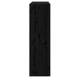 Book Cabinet/Room Divider Black 80x30x103.5 cm Solid Wood Pine - Rear View