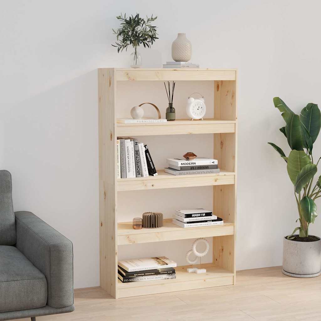 Book Cabinet/Room Divider 80x30x135.5 cm Solid Wood Pine