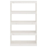 Book Cabinet/Room Divider White 80x30x135.5 cm Solid Wood Pine