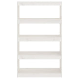 Book Cabinet/Room Divider White 80x30x135.5 cm Solid Wood Pine - 45-Degree Angle