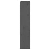 Book Cabinet/Room Divider Grey 80x30x135.5 cm Solid Wood Pine - Rear View