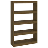 Book Cabinet/Room Divider Honey Brown 80x30x135.5 cm Wood Pine - Front View