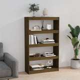 Book Cabinet/Room Divider Honey Brown 80x30x135.5 cm Wood Pine - Side View