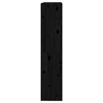 Book Cabinet/Room Divider Black 80x30x135.5 cm Solid Wood Pine