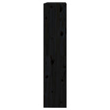 Book Cabinet/Room Divider Black 80x30x135.5 cm Solid Wood Pine - Rear View