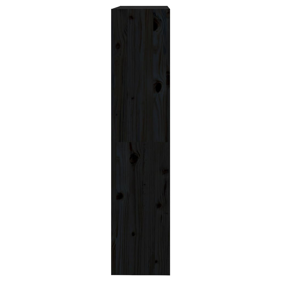 Book Cabinet/Room Divider Black 80x30x135.5 cm Solid Wood Pine