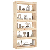 Book Cabinet/Room Divider 80x30x167.4 cm Solid Wood Pine - Top-Down View